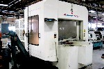 CNC HORIZONTAL MACHINING CENTERS: KITAMURA MYCENTER H400B CNC MILL, FANUC 15M, 24 x 20 x 20, 0.001 DEG, 100 ATC, 10000 RPM, COOL THRU '96 (4113), Click to view larger photo...