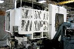 CNC HORIZONTAL MACHINING CENTERS: KITAMURA MYCENTER H400B CNC MILL, FANUC 15M, 24 x 20 x 20, 0.001 DEG, 100 ATC, 10000 RPM, COOL THRU '96 (4113), Click to view larger photo...